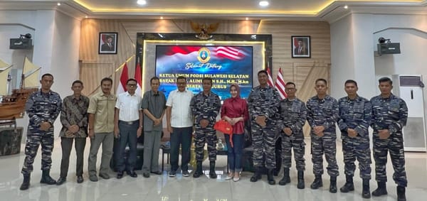 PODSI Sulawesi Selatan Jalin Silaturrahim Dengan Komandan Kodaeral VI,TNI AL Siap Dukung Pengembangan Olahraga Dayung