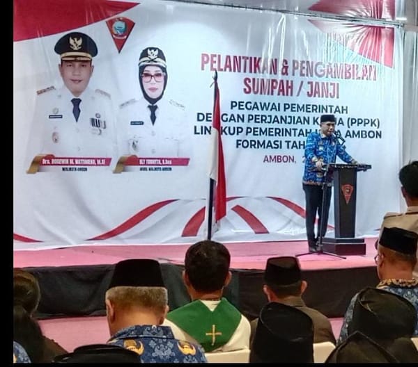 PPPK Pemkot Ambon Tahap I Dilantik, Dituntut Disiplin dan Loyalitasnya