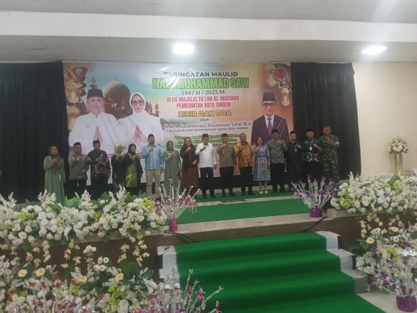 Walikota Ambon Ajak Masyarakat Bangun Toleransi dan Kehidupan Bersama saat memperingati Maulid Nabi