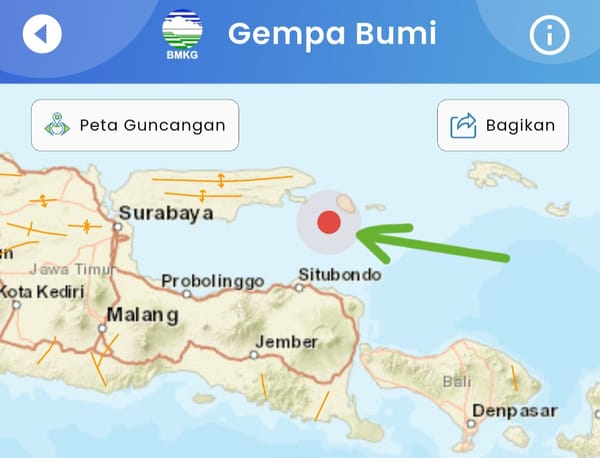 Gempa Berkekuatan 6,5 Guncang Situbondo
