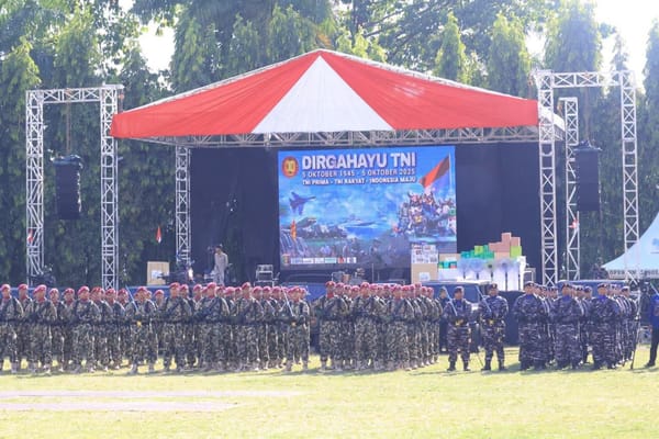 HUT ke-80 TNI :  Sikapi Perkembangan Lingkungan Strategis, Prajurit TNI Tidak Mudah Termakan Issue Provokatif