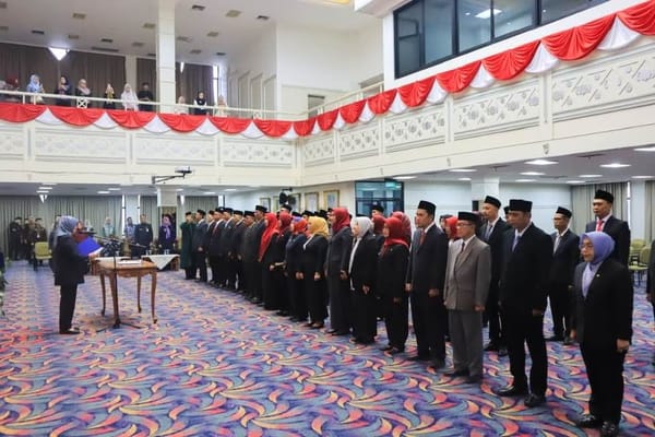 Dua puluh 9 Pejabat Administrator, Pengawas, dan Fungsional, Dilantik :  Integritas Jadi Kunci Utama