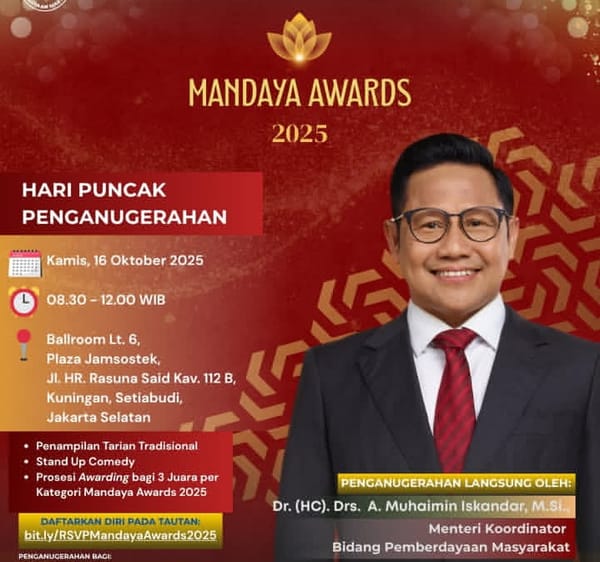 Mandaya Award 2025: "Sebuah Apresiasi Upaya dan Praktik Terbaik Dalam Pemberdayaan Masyarakat"