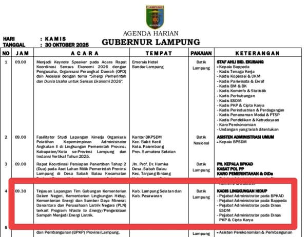 Percepat Program Waste to Energy, Lampung  Tercatat Sebagai Pelopor WtE di Sumbagsel