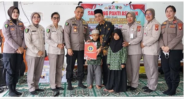 Rayakan HUT ke-24, Rumkit Bhayangkara Polda Kalteng Berbagi Kasih dan Layani Kesehatan Anak Panti Asuhan Berkah