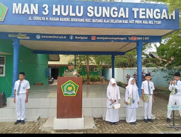 Koramil 1002-01/Batang Alai Selatan Perkuat Wawasan Kebangsaan di Kalangan Pelajar MAN 3 HST