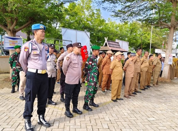 Apel Gabungan Tiga Pilar di Labuan Amas Utara, Wujud Sinergi TNI–Polri dan Pemerintah