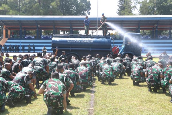 Air Penyucian Semangat! 116 Perwira Lanud Abd Saleh Resmi Naik Pangkat