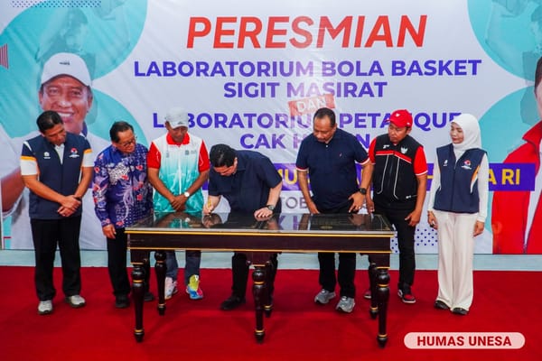 Menpora Erick Thohir Resmikan Laboratorium Olahraga Unesa, Dan Targetkan Petanque Raih Emas SEA Games 2025.