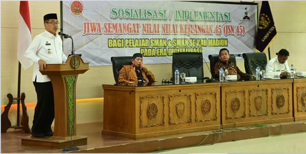 Pupuk Nasionalisme, DHC BPK 45 Kabupaten Madiun Sosialisasikan JSN 45 bagi Pelajar SMK/SMA