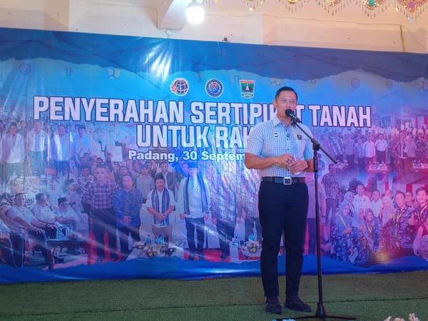 Menko AHY: Pemerintah Berkomitmen Berikan Kepastian Hukum atas Kepemilikan Tanah