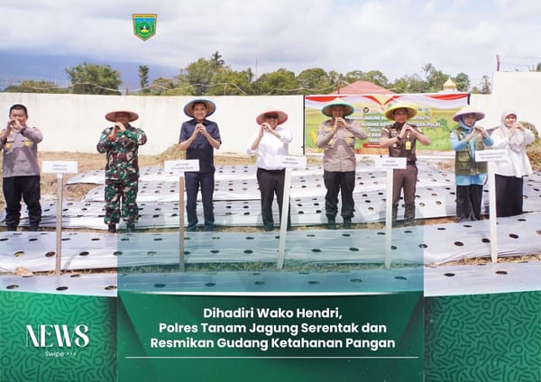 Dihadiri Wako Hendri, Polres Tanam Jagung Serentak dan Resmikan Gudang Ketahanan Pangan