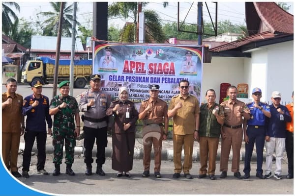 Wabup Iraddatillah Apresiasi Apel Gabungan Siaga Bencana Antar Lembaga di Sijunjung
