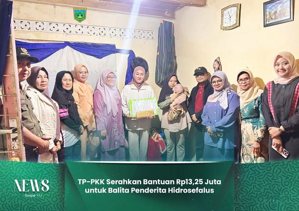 TP-PKK Padang Panjang Serahkan Bantuan Rp13,25 Juta untuk Balita Penderita Hidrosefalus