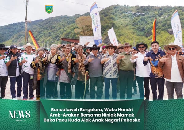 Bancalaweh Bergelora, Wali Kota Hendri Arnis Bersama Niniak Mamak Buka Pacu Kuda Alek Anak Nagari Pabasko
