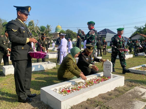 Menyambut HUT ke-80 TNI Kodim Bangkalan Gelar Ziarah