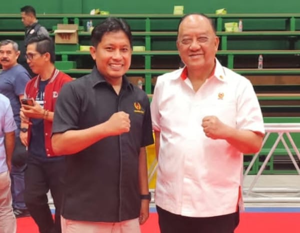 Ketua Umum KONI Sumbar Hamdanus Bertemu Ketua Umum KONI Pusat Marciano Norman