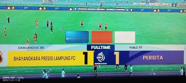 Main Dikandang, BPL FC Berbagi Poin Dengan Tamunya , Dengan Skor 1-1 Atas Persita Tangerang