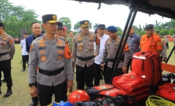 Antisipasi Bencana, Jajaran Polda Lampung Siagakan Personil dan Perlengkapan Penanggulangan Bencana