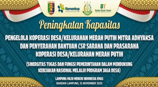 Wagub Lampung Jihan Buka Workshop Peningkatan Kapasitas Pengelola KMP Mitra Adhyaksa