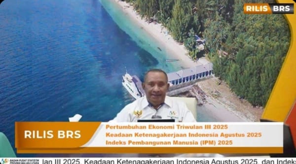 Ekonomi Malut Triwulan III-2025 Meningkat 39,10 Persen