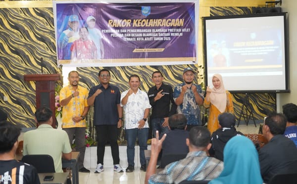 Dispora Ternate Gelar Rakor Keolahragaan Untuk Pembinaan dan Pengembangan Olahraga