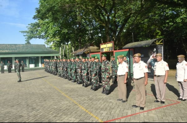 Kodim 1002/HST, Kalsel Gelar Upacara Bendera, Teguhkan Semangat Patriotisme Prajurit