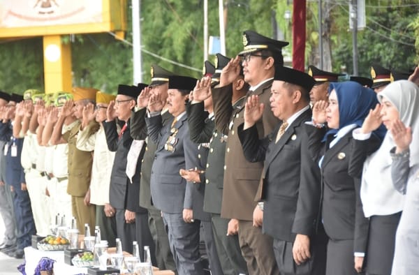 Bupati Samsul Rizal, Pimpin Upacara Peringatan Hari Pahlawan Pemkab Hulu Sungai Tengah