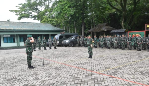 Dandim 1002/HST Pimpin Apel Siaga Hadapi Potensi Gangguan Kamtibmas