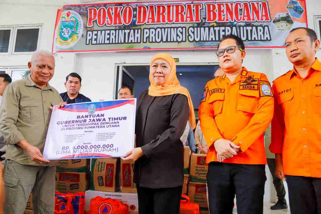 Pemprov Jatim Salurkan Bantuan 5 M Untuk Korban Bencana Di Sumatera Utara