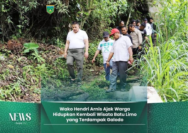 Wali Kota Hendri Arnis Ajak Warga Hidupkan Kembali Wisata Batu Limo yang Terdampak Galodo