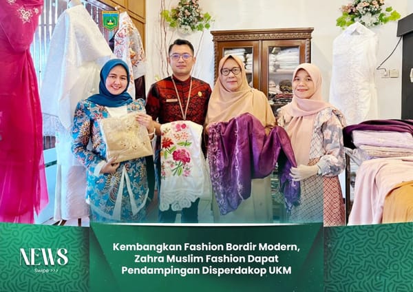 Kembangkan Fashion Bordir Modern, Zahra Muslim Fashion Dapat Pendampingan Disperdakop UKM