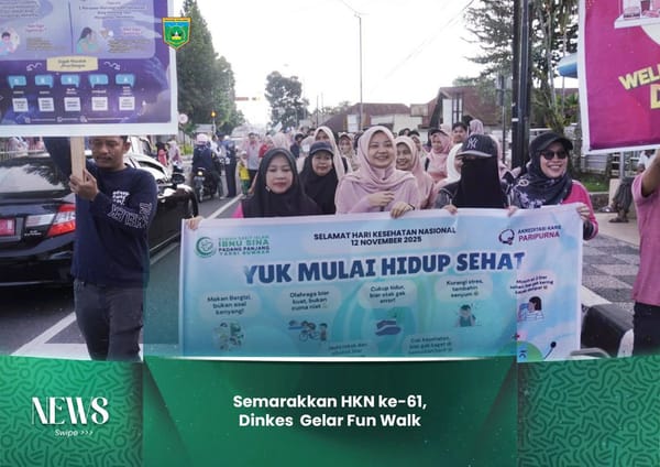Semarakkan HKN ke-61, Dinkes Padang Panjang Gelar Fun Walk