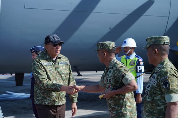 Menhan RI Sjafrie Sjamsoeddin Kunjungi Aceh, Tinjau Batalyon Teritorial 857/GG