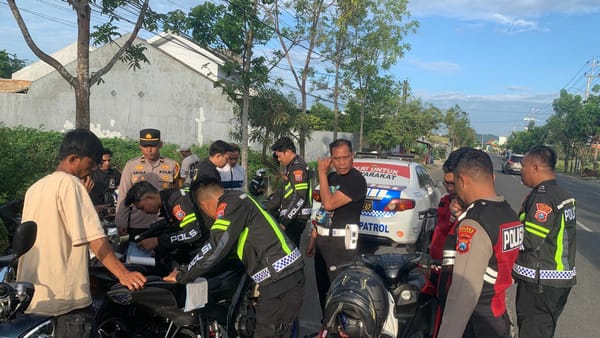 Patroli Gabungan Satlantas dan Sat Samapta Polres Sumenep Cegah Balap Liar, 42 Motor Diamankan