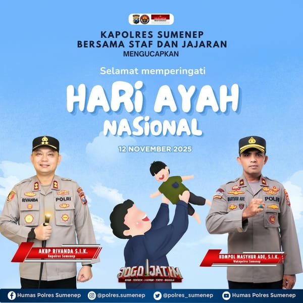 Hari Ayah Nasional 2025, Polres Sumenep Angkat Nilai Kemanusiaan dan Keteladanan Sang Ayah