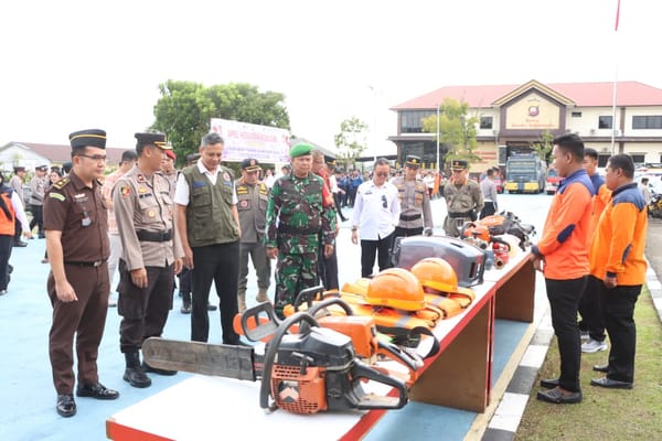 Polres Sekadau Gelar Apel Kesiapsiagaan Hadapi Potensi Bencana di Musim Hujan