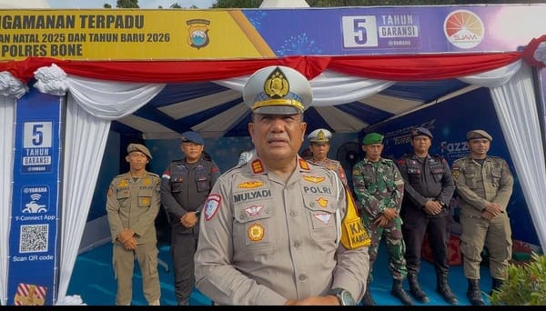 Pengamanan Nataru di kabupaten Bone  hingga 2 Januari 2026