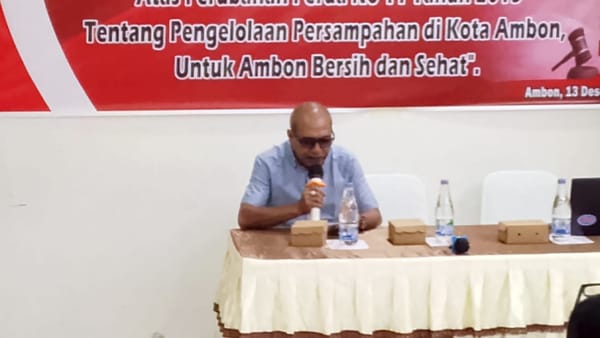 Perda Sampah Ditegakkan, Pemkot Ambon Serukan Disiplin Demi Kota Sehat