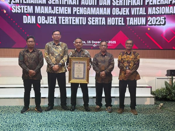 PLN UIT JBT Raih Predikat GOLD Audit Pengamanan, Dua Gardu Induk Jadi Acuan Keamanan Objek Vital Nasional