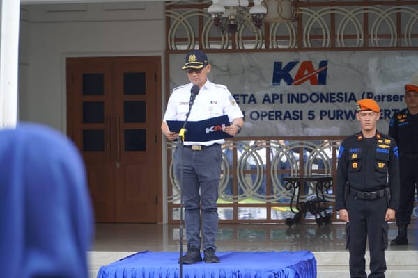 Memulai Angkutan Nataru, KAI Daop 5 Purwokerto Gelar Apel Pasukan demi Pelayanan Optimal