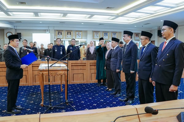 Lantik Pejabat Pimpinan Tinggi Pratama, Sekdaprov Lampung Marindo Minta Bawa Perubahan
