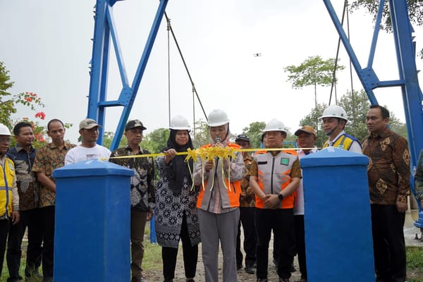 Resmikan Rehabilitasi Jaringan Irigasi Way Ngison, Wagub Jihan Berharap Tingkatkan Produksi Pertanian