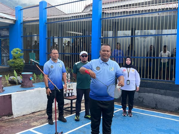 Lapas Kelas II A Ternate Gelar Turnamen Badminton Sambut 2026