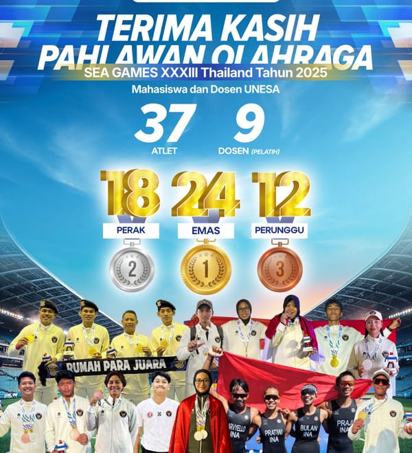 Kontingen Unesa Kontribusi 54 Medali Dipersembahkan Atlet Dan Pelatih Di SEA Games XXXIII Thailand- 2025