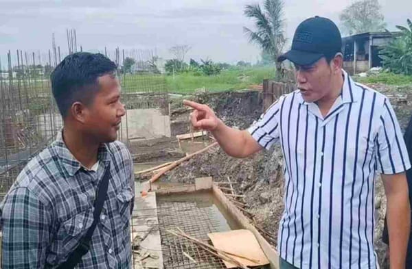 Bupati Sidoarjo Subandi Sidak Pembangunan Rumah Pompa Dan Bendungan Tak Kunjung Selesai.