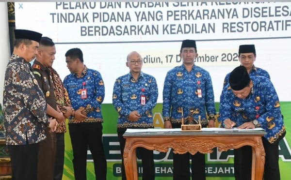 Pemkab Madiun Jalin Kerjasama dengan Kejaksaan Negeri Kabupaten Madiun Realisasikan Restorative Justice
