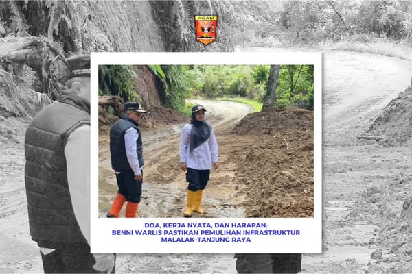 Doa, Kerja Nyata, dan Harapan: Bupati Benni Warlis Tinjau Pemulihan Infrastruktur Malalak–Tanjung Raya