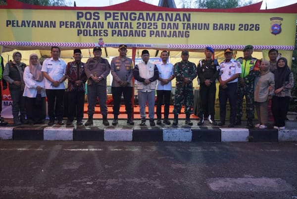 Operasi Lilin Singgalang 2025, Pemko dan Forkopimda Tinjau Pos Pelayanan Nataru