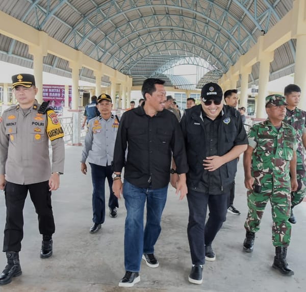 Pastikan Keamanan Nataru, Bupati Bengkalis Tinjau Posko Pelabuhan Bandar Sri Laksmana dan RoRo Air Putih